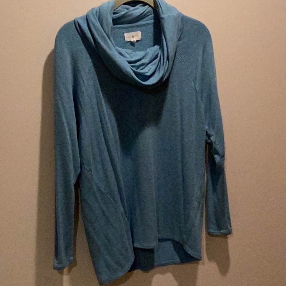 Loft Lou and Grey small blue cowl neck pull over